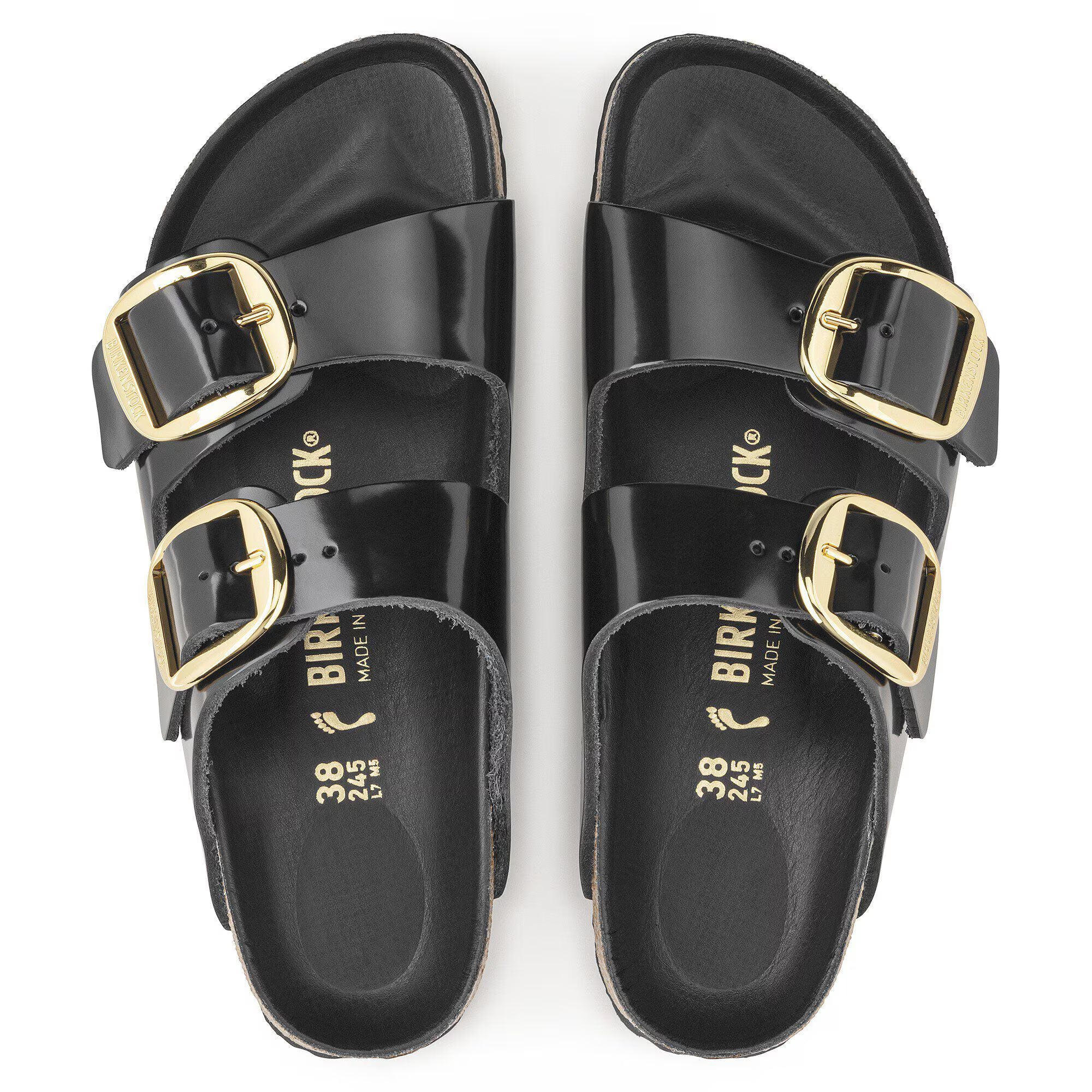 BIRKENSTOCK 1021476  SANDAL Arizona Big Buckle Hex Shine black