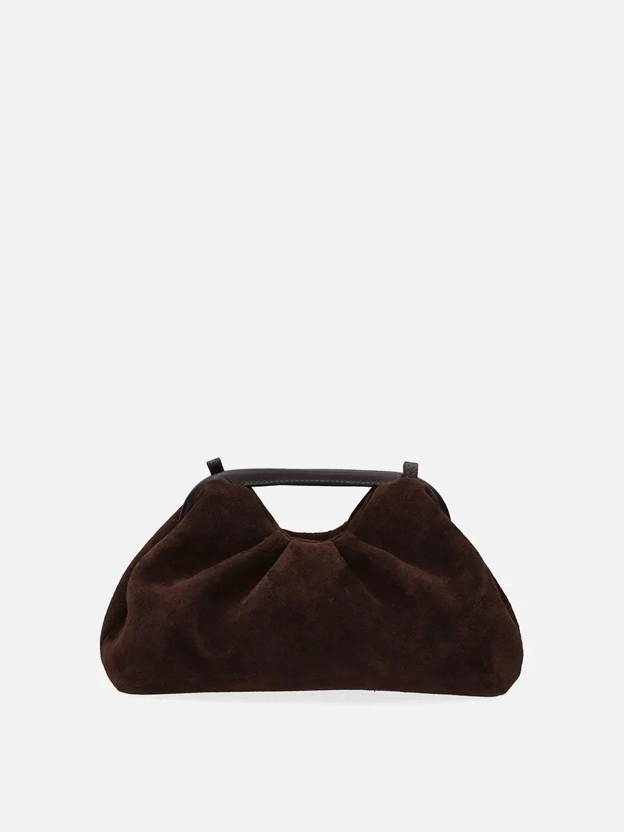 Borsa a mano My Best Bag Firenze Janine Suede Dark Brown - Vista Posteriore