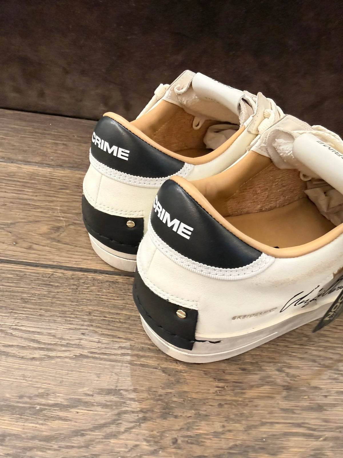 Sneaker Uomo Crime London Sk8 Deluxe Bianco Nero 10103AA9.10 - Vista Frontale