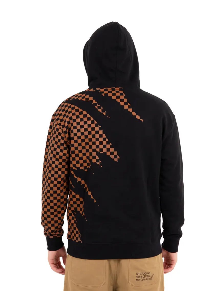 Felpa con cappuccio Sprayground Claw Tear Check SP951G Unisex vista posteriore