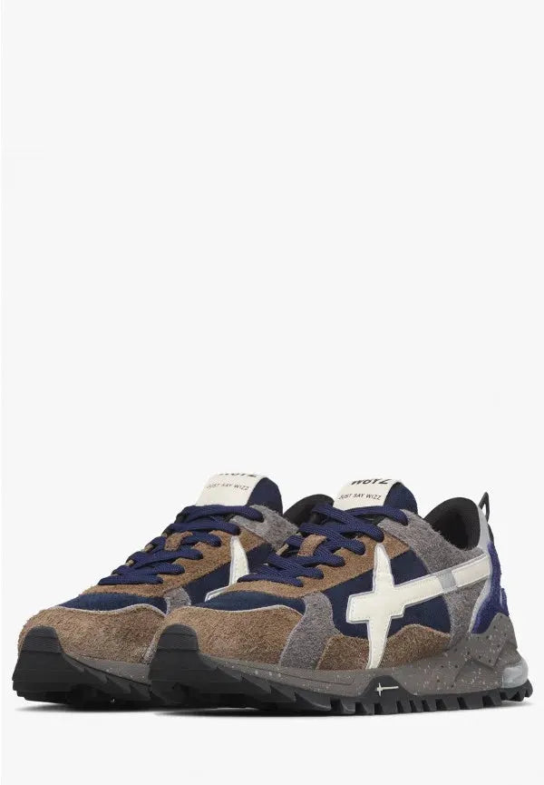 W6YZ BREEZE 3-M 3D79 SNEAKER LIGHT BROWN-NAVY by W6YZ
