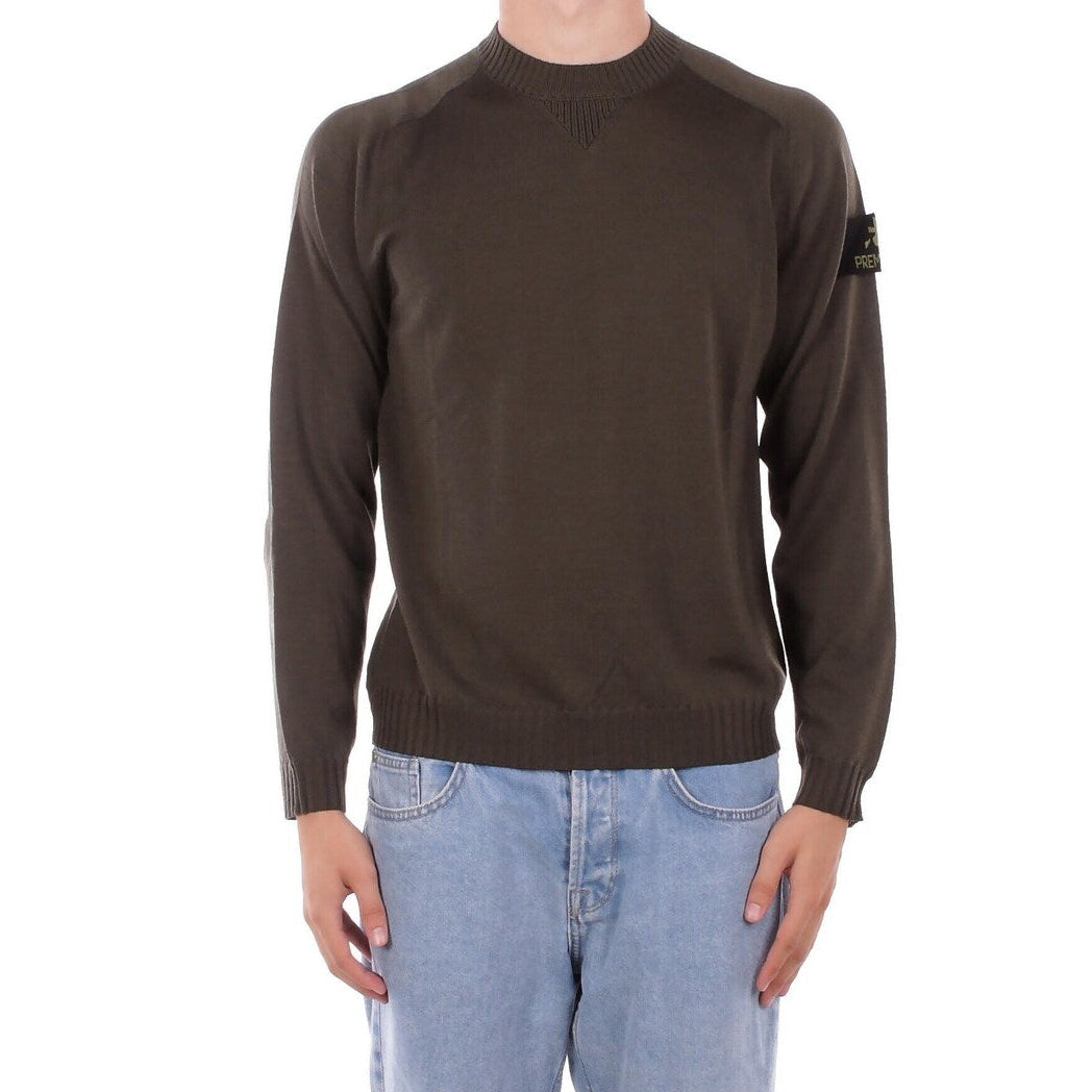 PREMIATA PMG21 VERDE  KNIT MAGLIA GIRO MERINOS