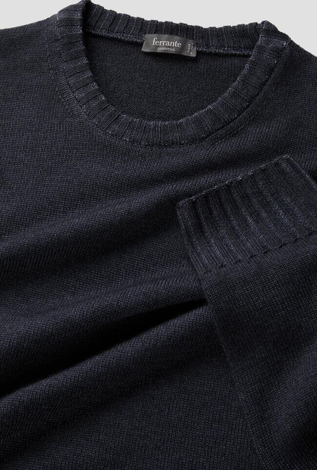 Ferrante Maglia  48G 37101 GIROCOLLO A DUE FILI TINTO IN CAPO