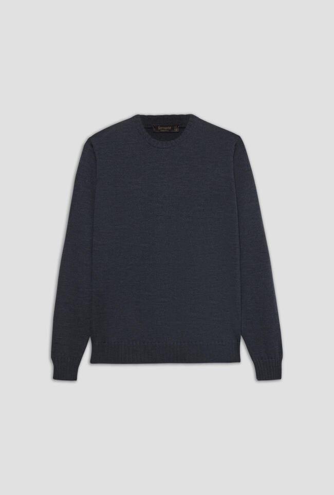 Ferrante Maglia  48G 37101 GIROCOLLO A DUE FILI TINTO IN CAPO