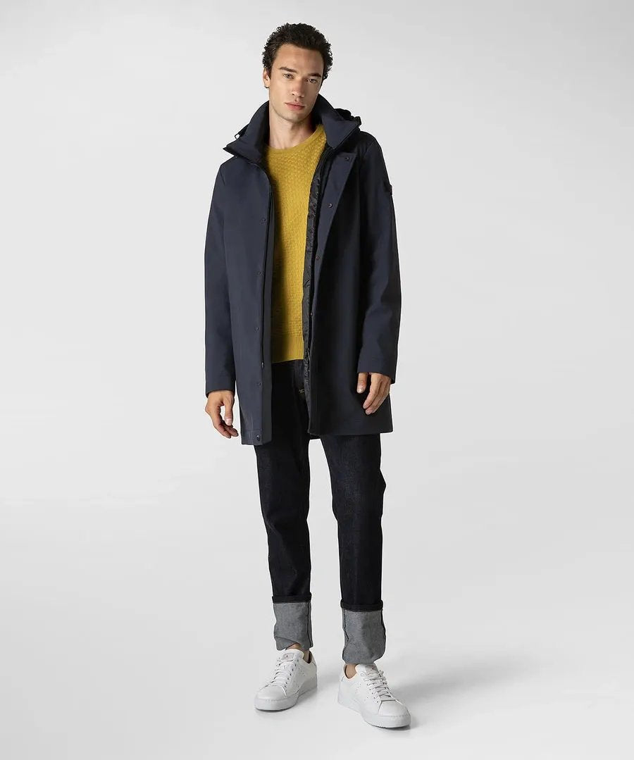 Trench Peuterey Albali KP01 blu tecnico - Vista frontale