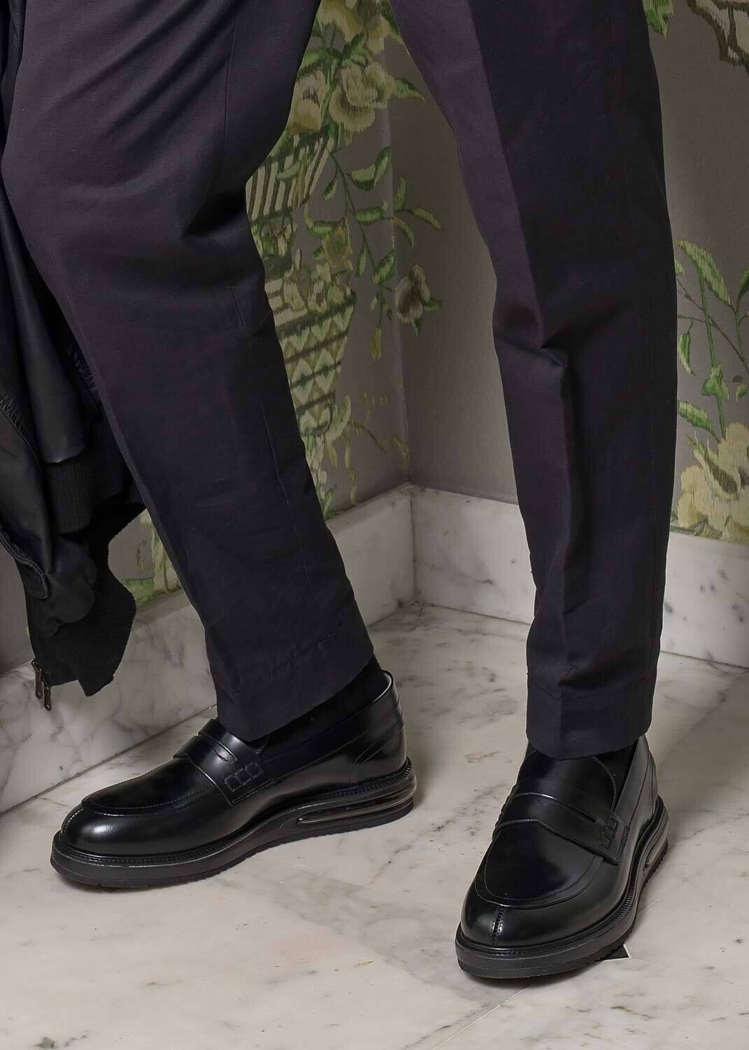 BARLEYCORN UW20A8890MBC00KB Air Mocassin Black Leather