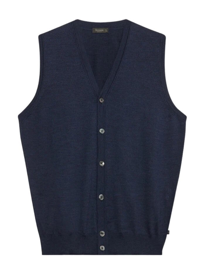 FERRANTE 32G22201 008 GILET BOTT  MERINOS