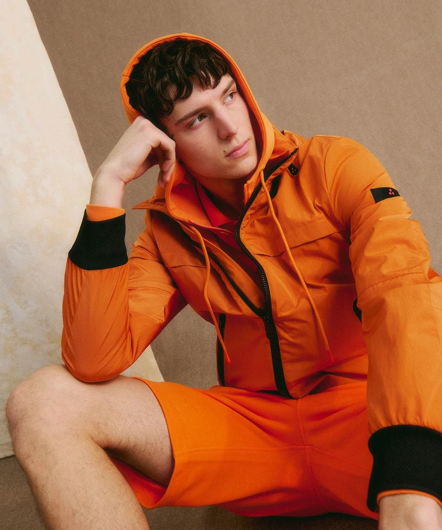 PEUTEREY SKANOR BOMBER IN NYLON CON CAPPUCCIO ESTRAIBILE