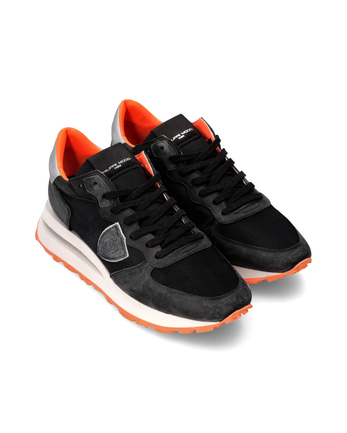 PHILIPPE MODEL TKLU WNV4 Sneaker Tropez Haute Uomo, Nero e Arancio