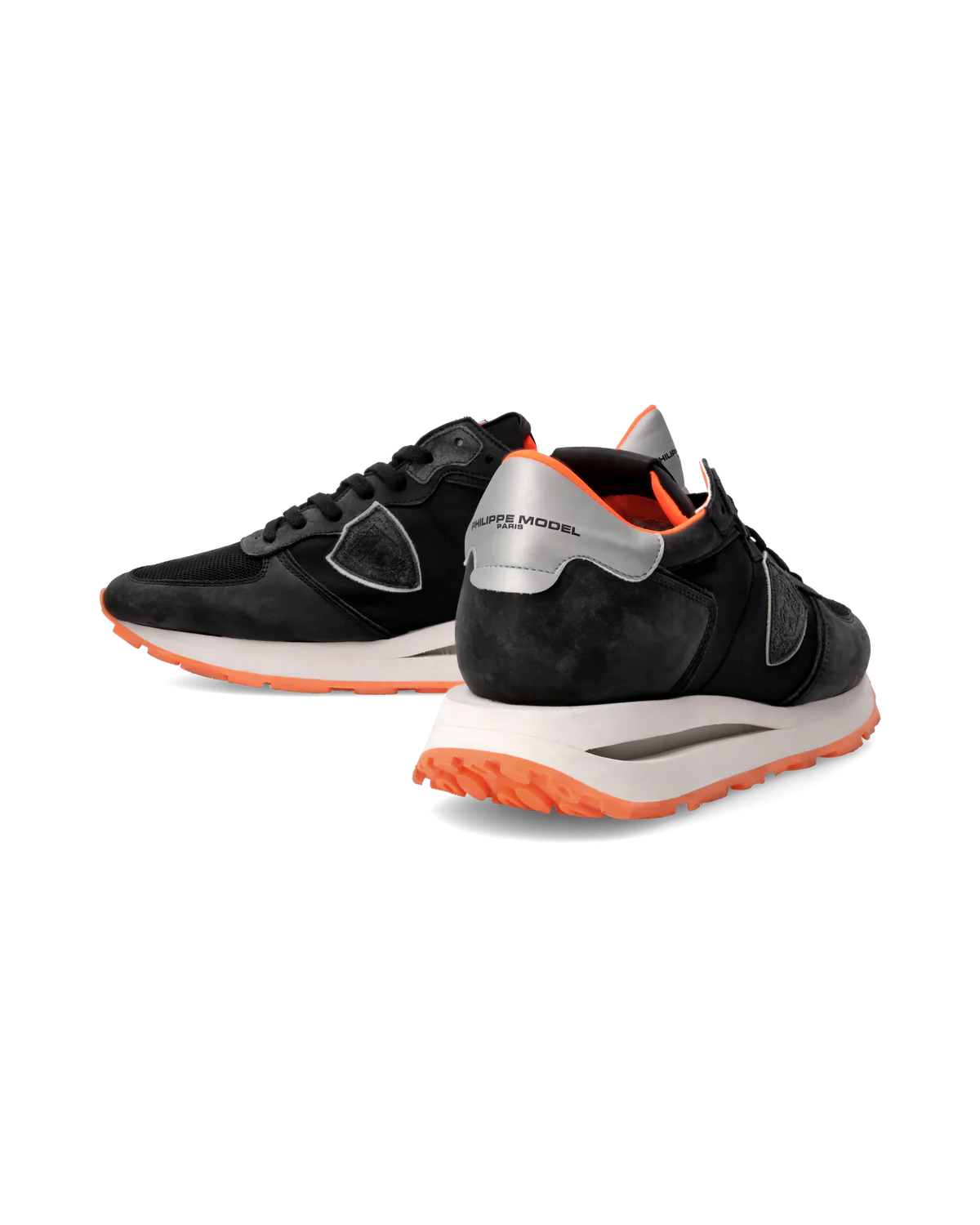PHILIPPE MODEL TKLU WNV4 Sneaker Tropez Haute Uomo, Nero e Arancio