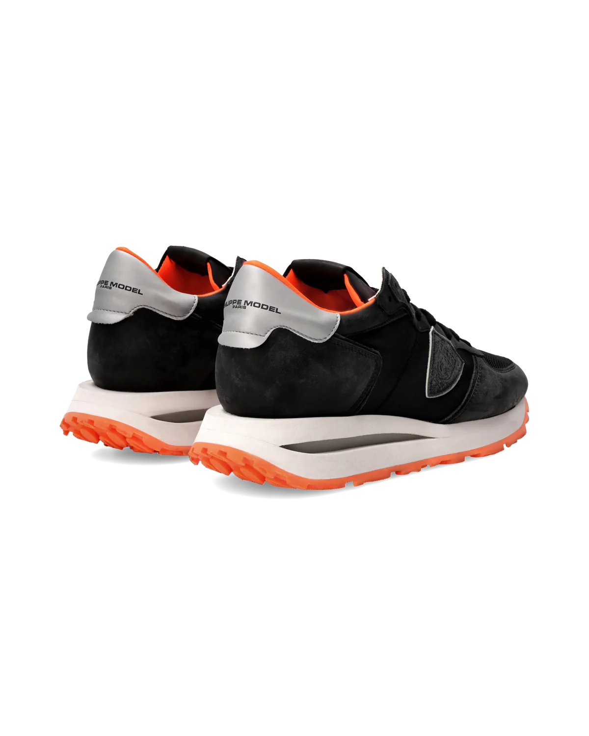 PHILIPPE MODEL TKLU WNV4 Sneaker Tropez Haute Uomo, Nero e Arancio