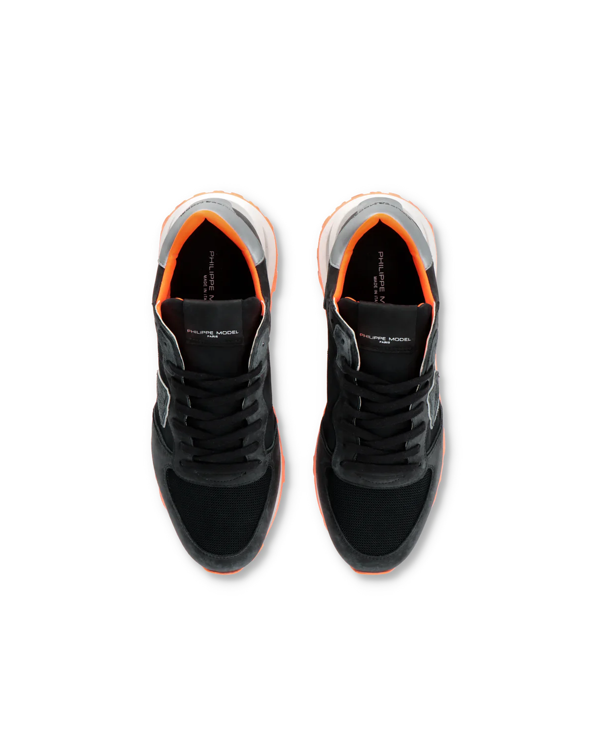 PHILIPPE MODEL TKLU WNV4 Sneaker Tropez Haute Uomo, Nero e Arancio