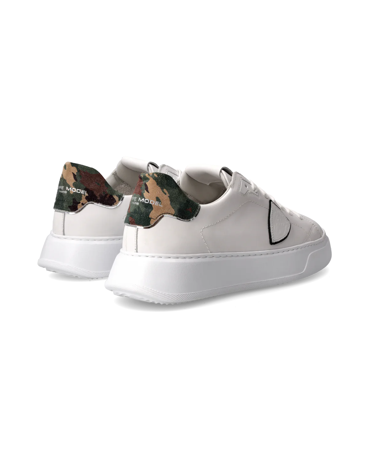 PHILIPPE MODEL BTLU VC12 Sneaker Temple Uomo, Bianco e Camouflage