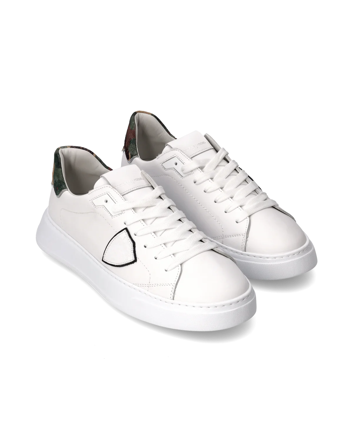 PHILIPPE MODEL BTLU VC12 Sneaker Temple Uomo, Bianco e Camouflage