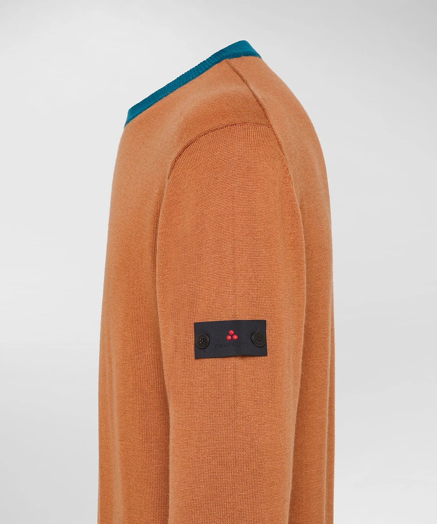 PEUTEREY NEW MARLON  Pullover In Tricot Misto Lana Con Dettagli A Contrasto