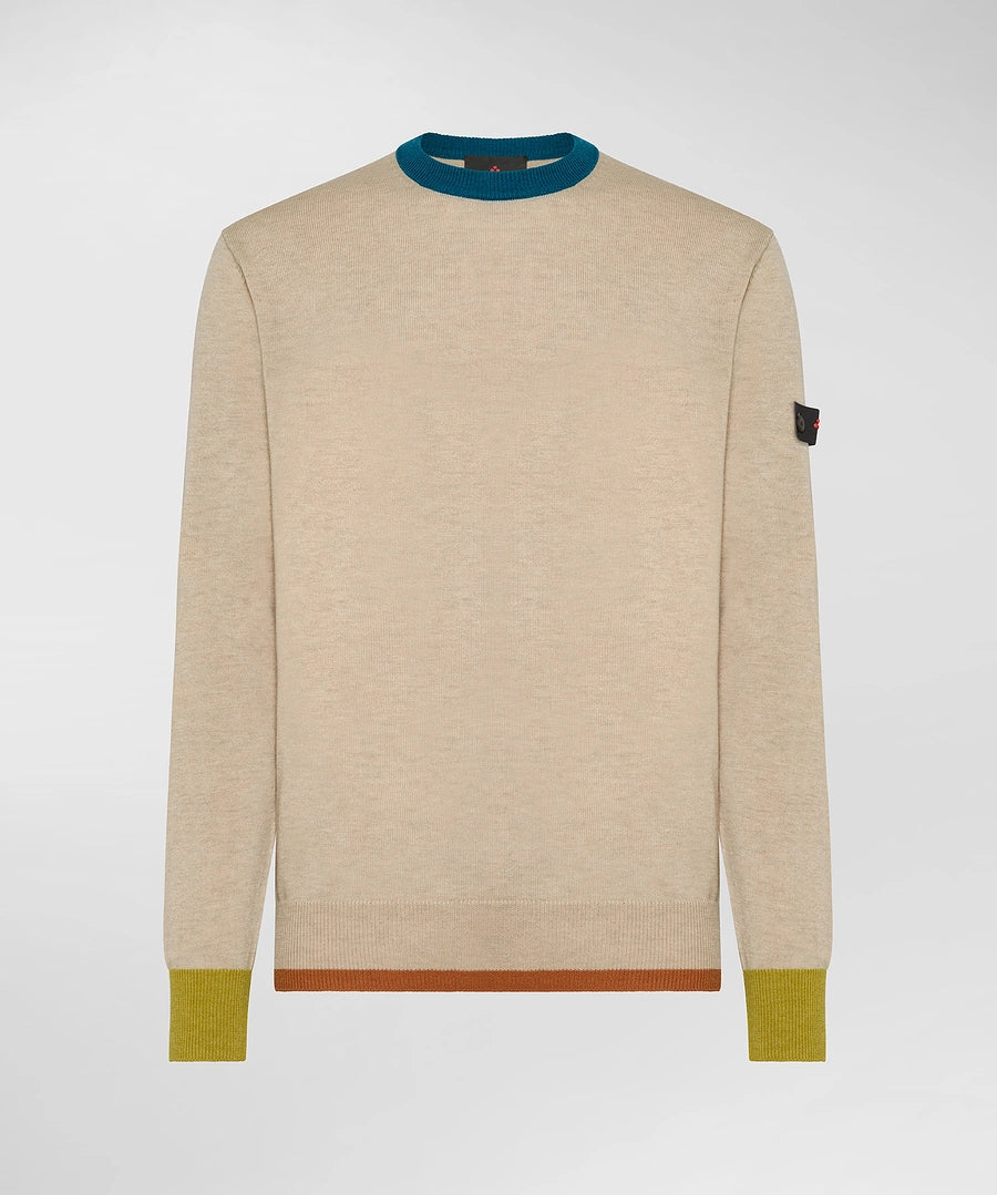 PEUTEREY NEW MARLON  Pullover In Tricot Misto Lana Con Dettagli A Contrasto