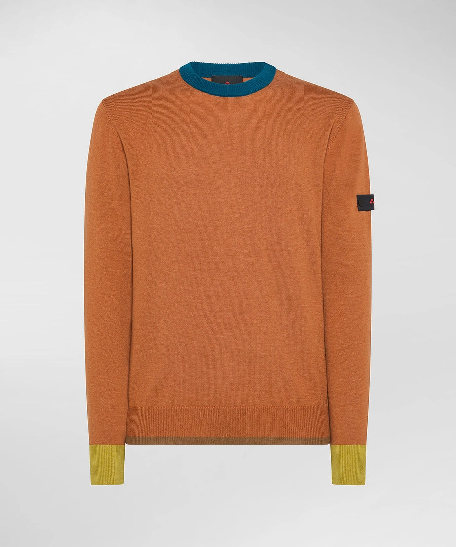 PEUTEREY NEW MARLON  Pullover In Tricot Misto Lana Con Dettagli A Contrasto