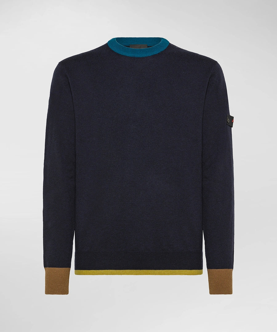 PEUTEREY NEW MARLON  Pullover In Tricot Misto Lana Con Dettagli A Contrasto