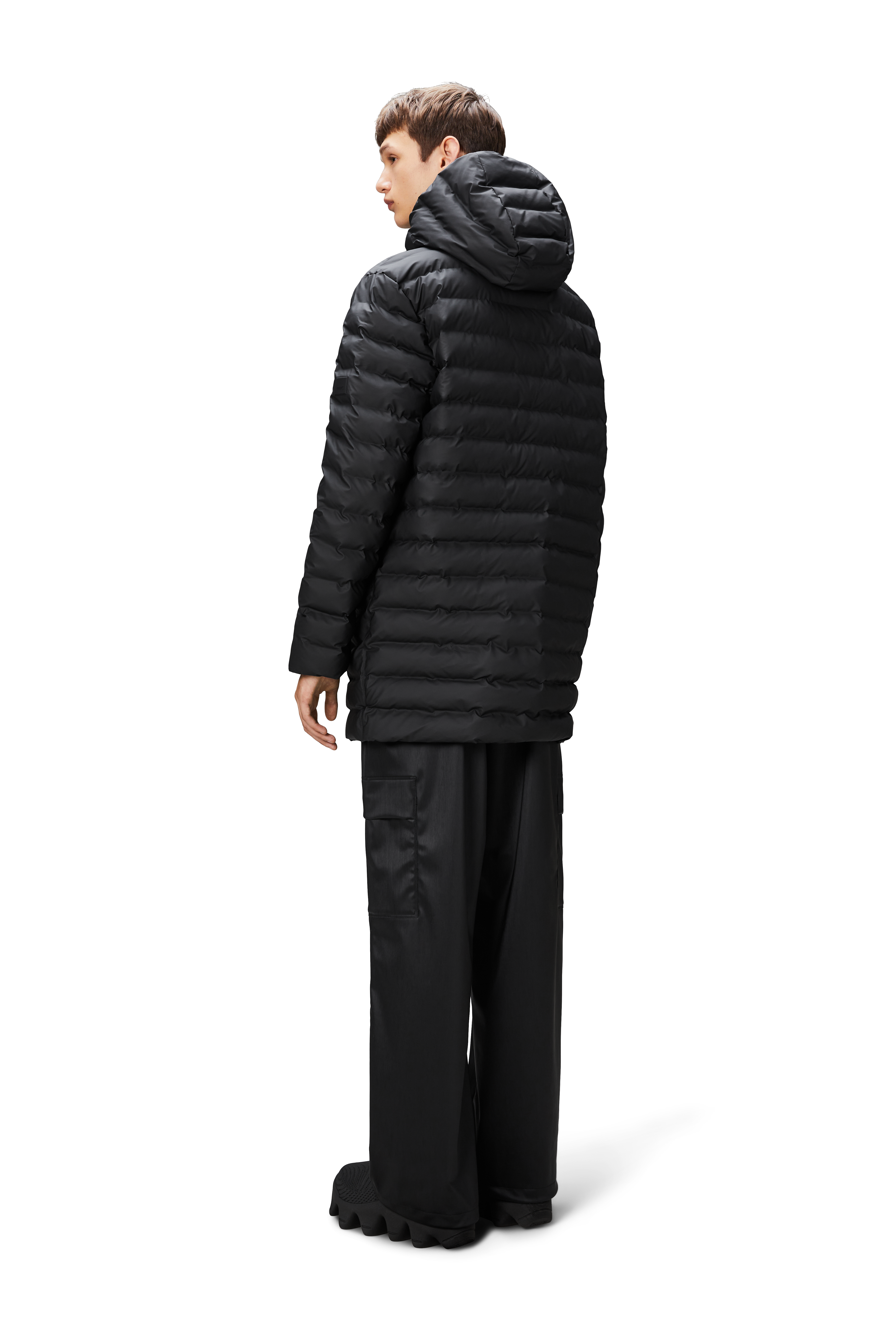 RAINS R15900 01 LOHJA LONG PUFFER JACKET