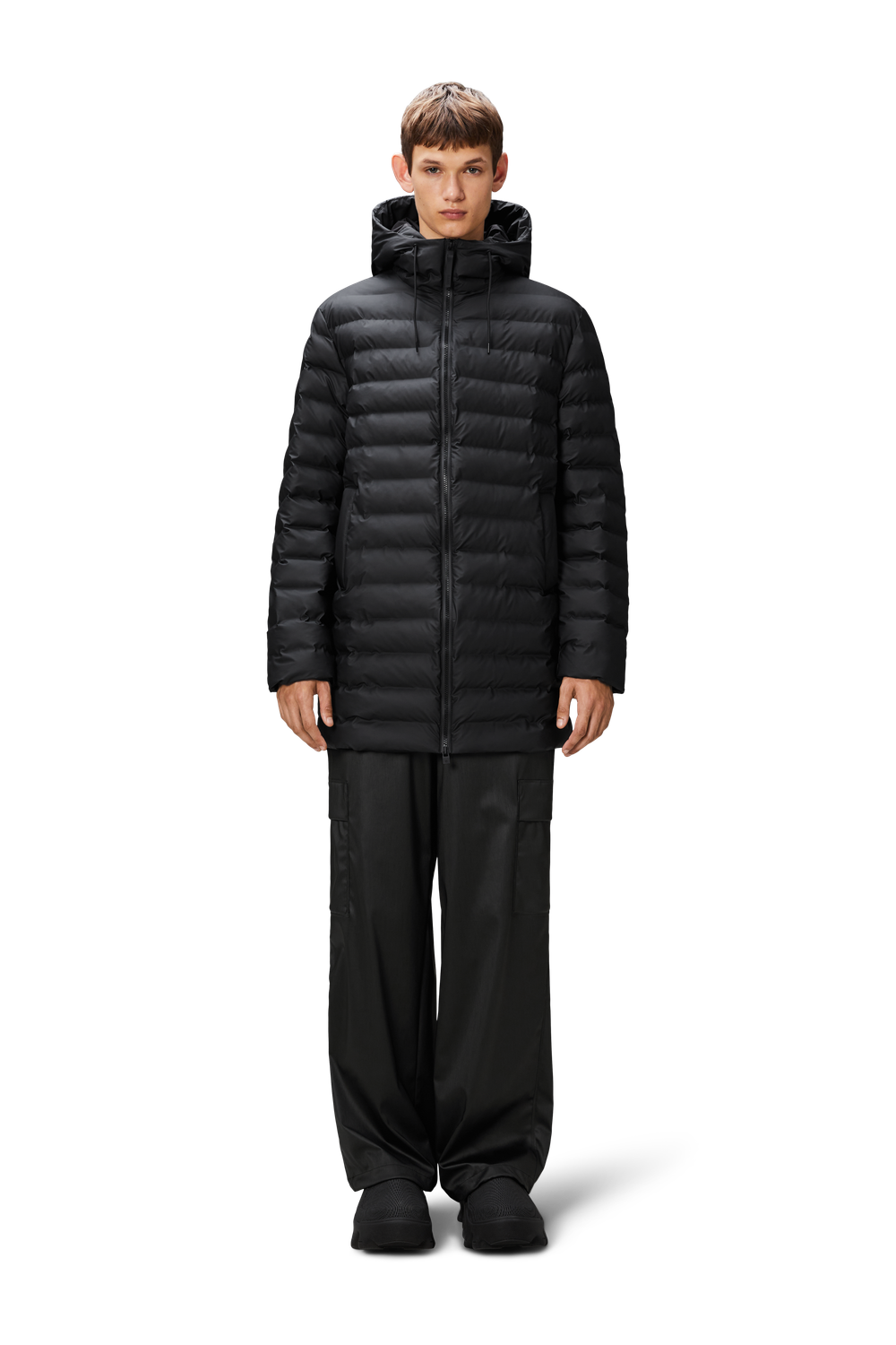 RAINS R15900 01 LOHJA LONG PUFFER JACKET