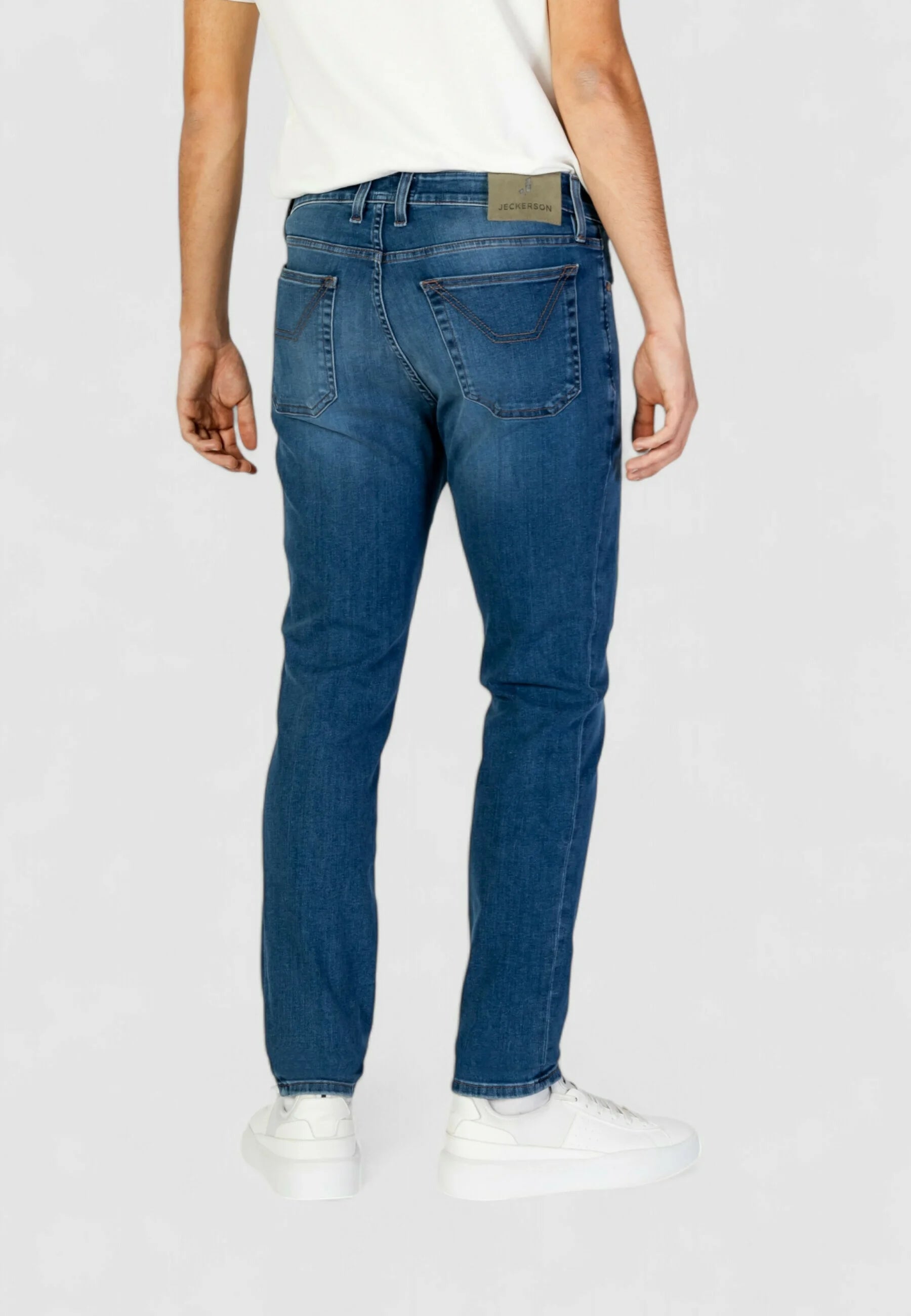 JECKERSON Jeans John Slim con toppe in alcantara