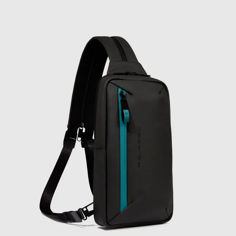 PIQUADRO Zaino monospalla resistente all'acqua - OS - NERO