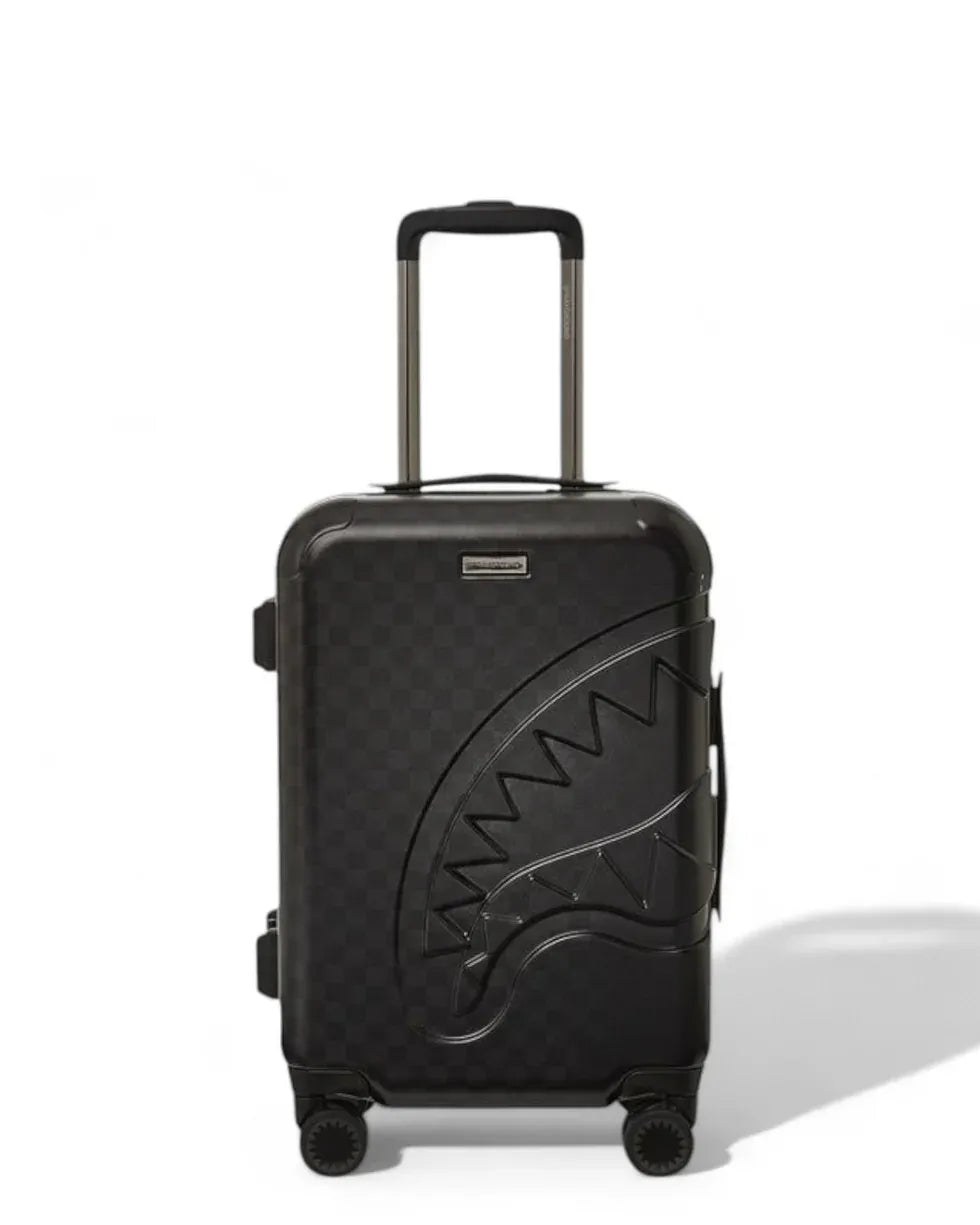 SPRAYGROUND CL241 HALF SPRITZ BLACK/GREY CHECK CARRY-ON LUGGAGE