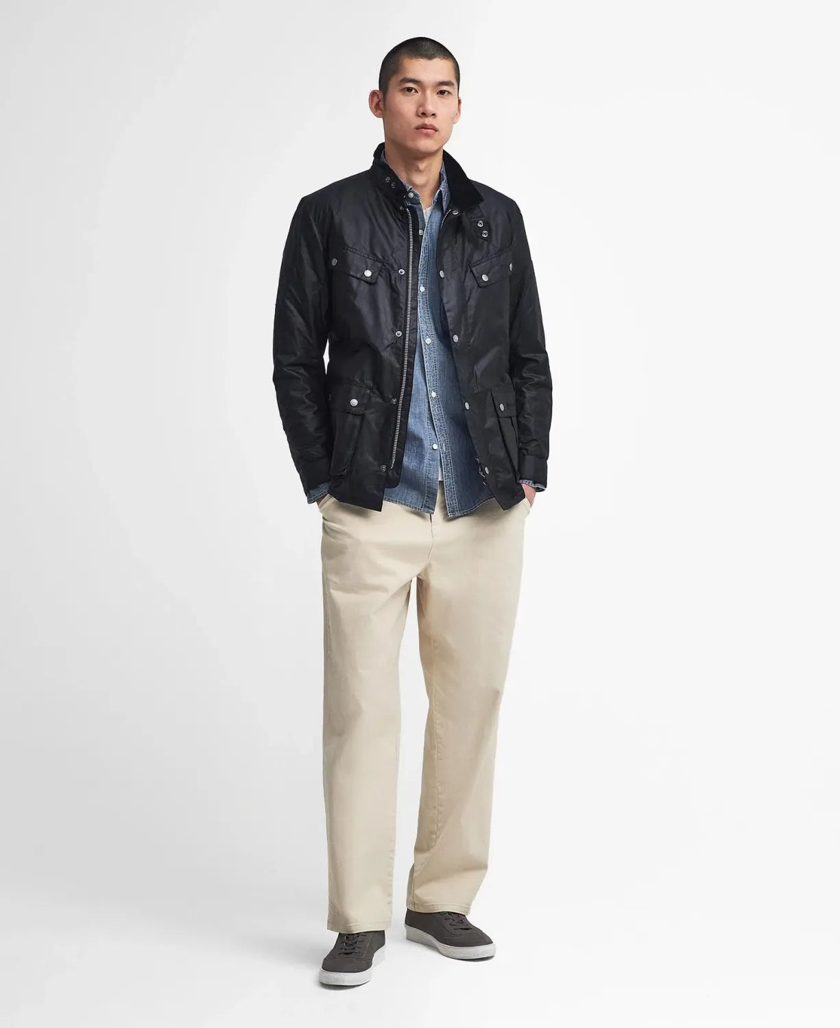 BARBOUR DUKE WAX JACKET BLACK