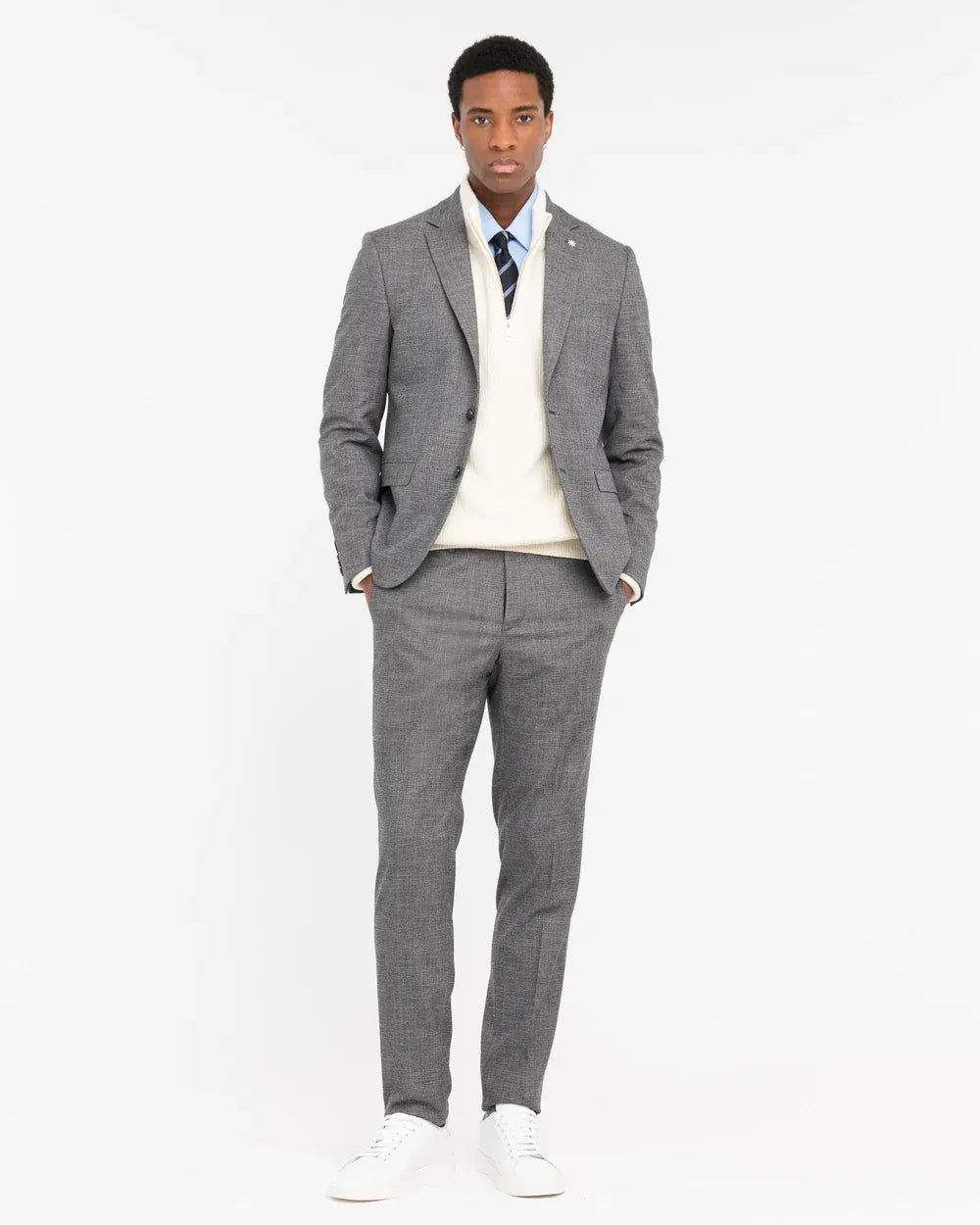 MANUEL RITZ A3328 243617 ABITO REVER LANCIA GRIGIO SALE E PEPE