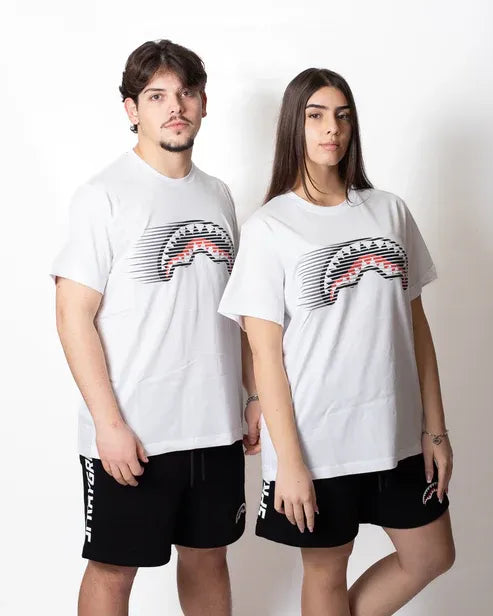 SPRAYGROUND SP721WHT FASTEST SHARK REGULAR T-SHIRT