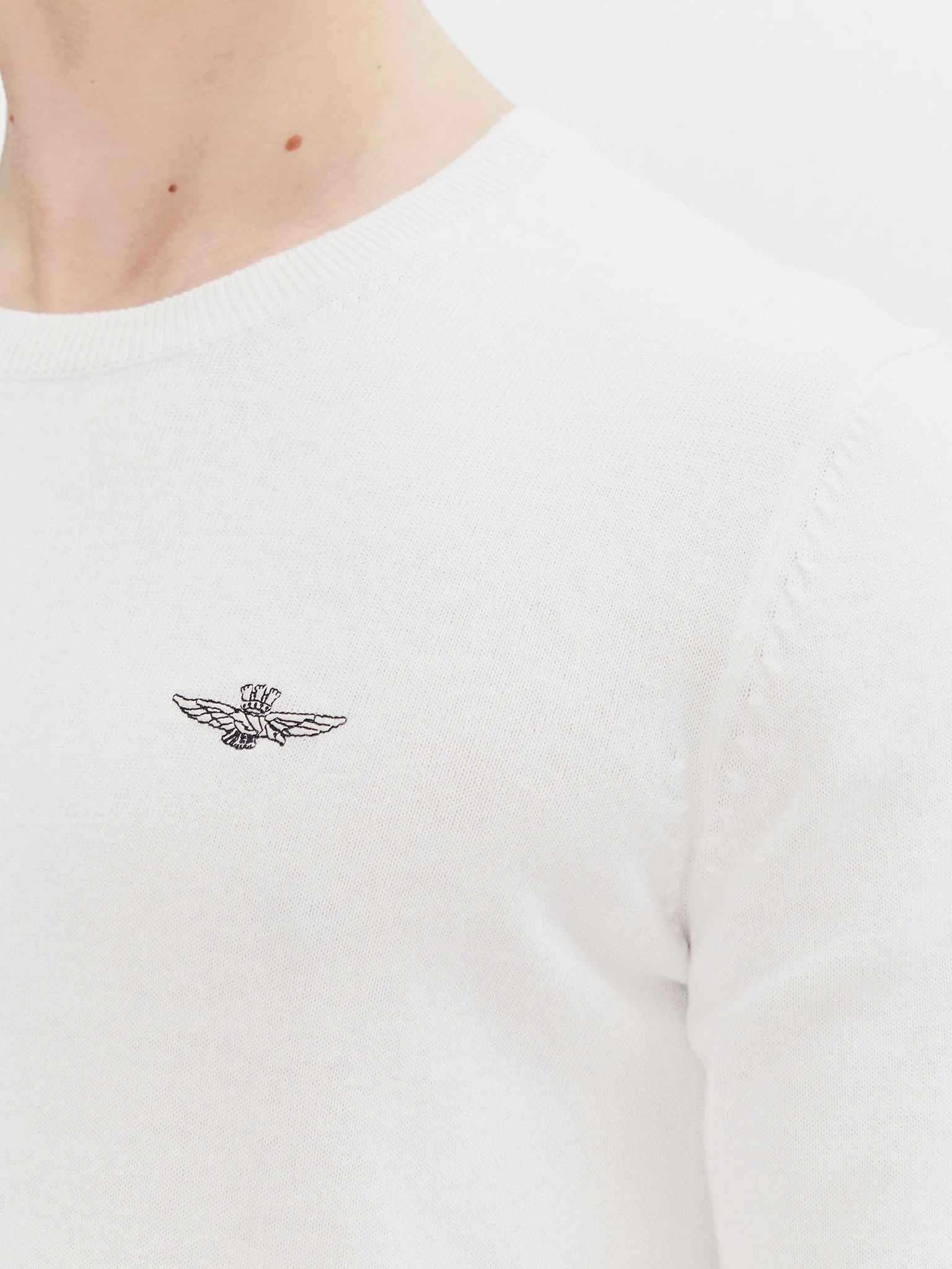 AERONAUTICA MILITARE MAGLIA GIROCOLLO IN COTORE CON AQUILA