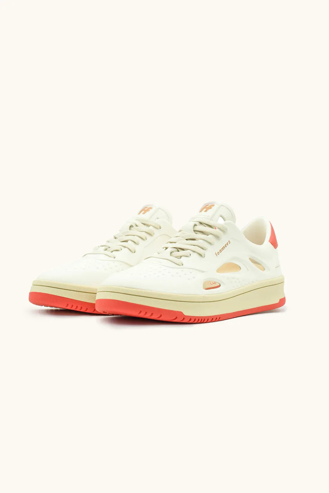 FOAMERS F2 004 OFF WHITE RED  Sneakers in gomma EVA