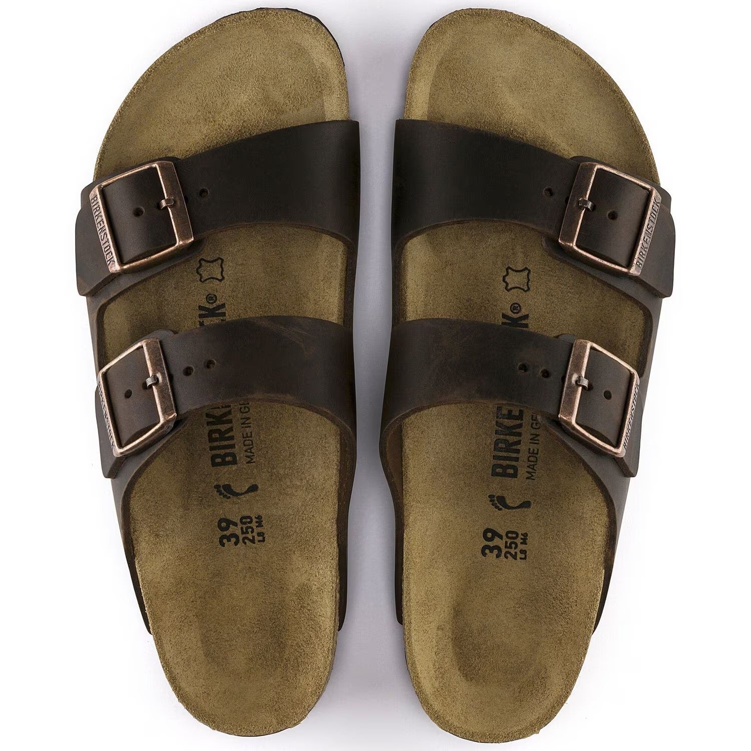 BIRKENSTOCK ARIZONA HABANA, OILED LEATHER 052533 SANDALO