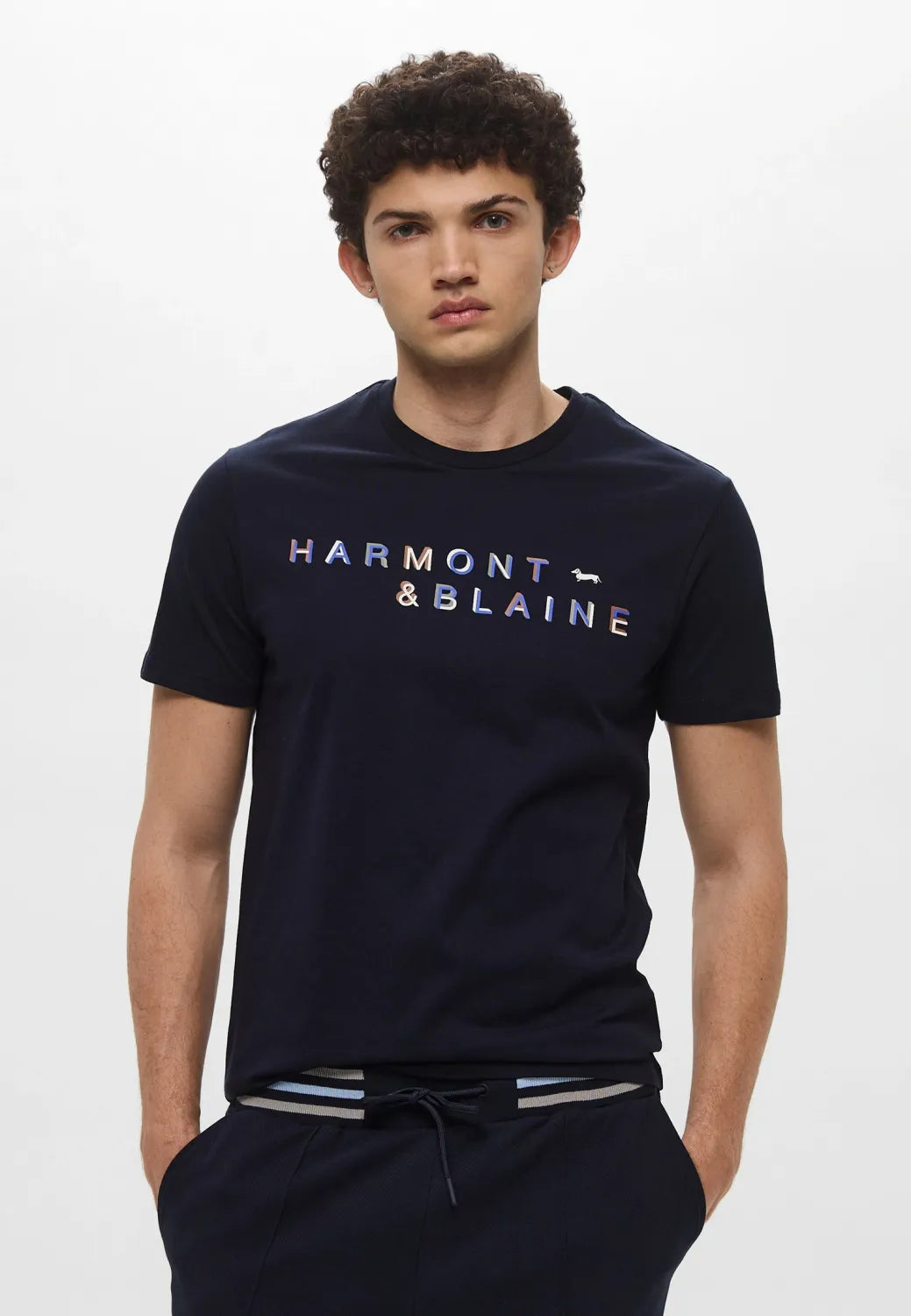 Harmont&Blaine IRN249021824 801 T SHIRT LOGO STAMPATO
