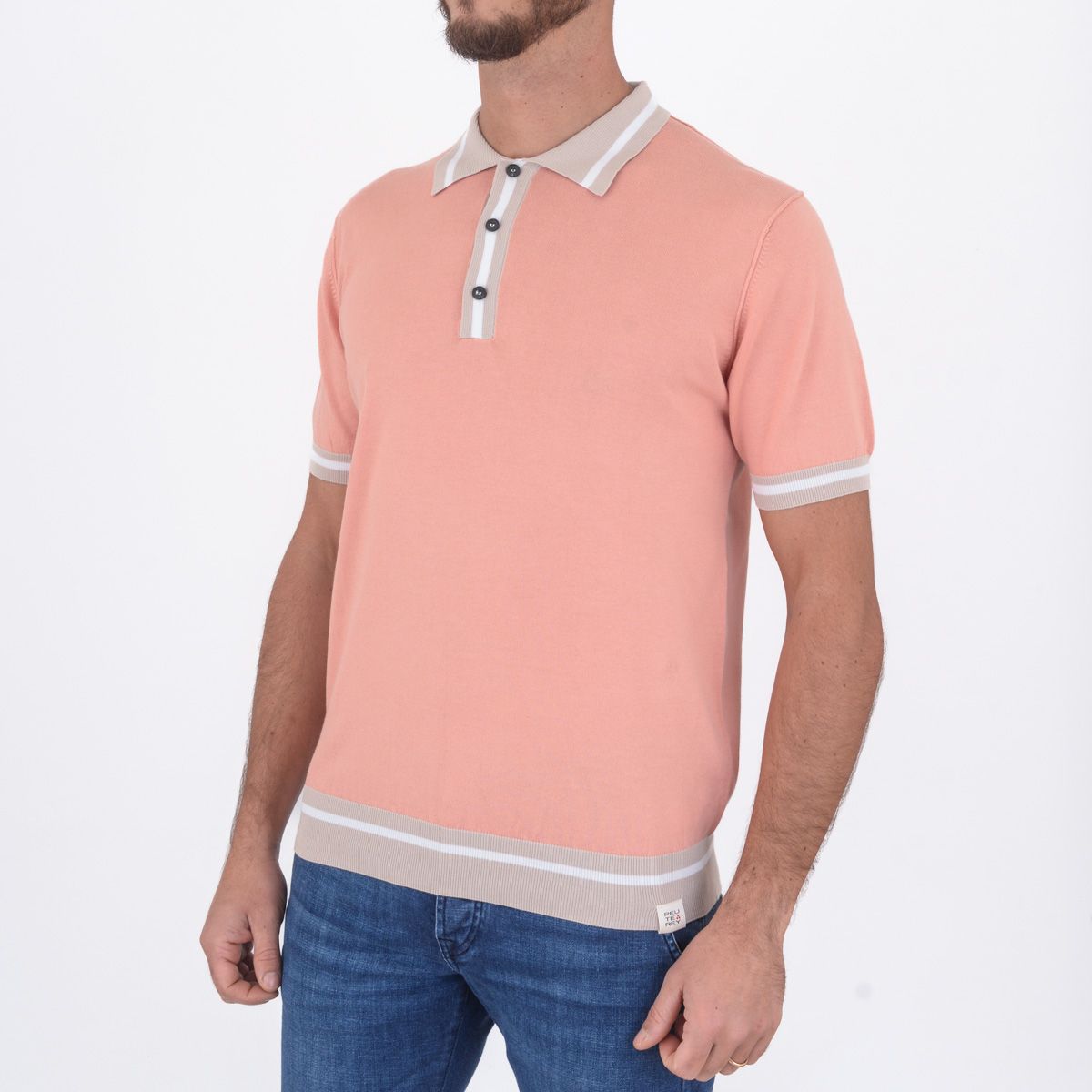 PEUTEREY ROLLE RIG PEU5453 460 POLO MAGLIA  COLLO IN CONTRATO