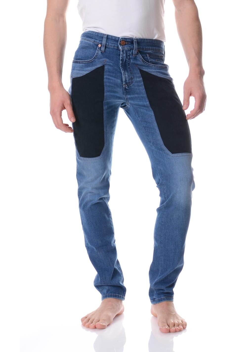JECKERSON PA077JOHN002 DNDTFDENI021 D071D  JEANS DENIM STONE W ALCANTARA  BLU