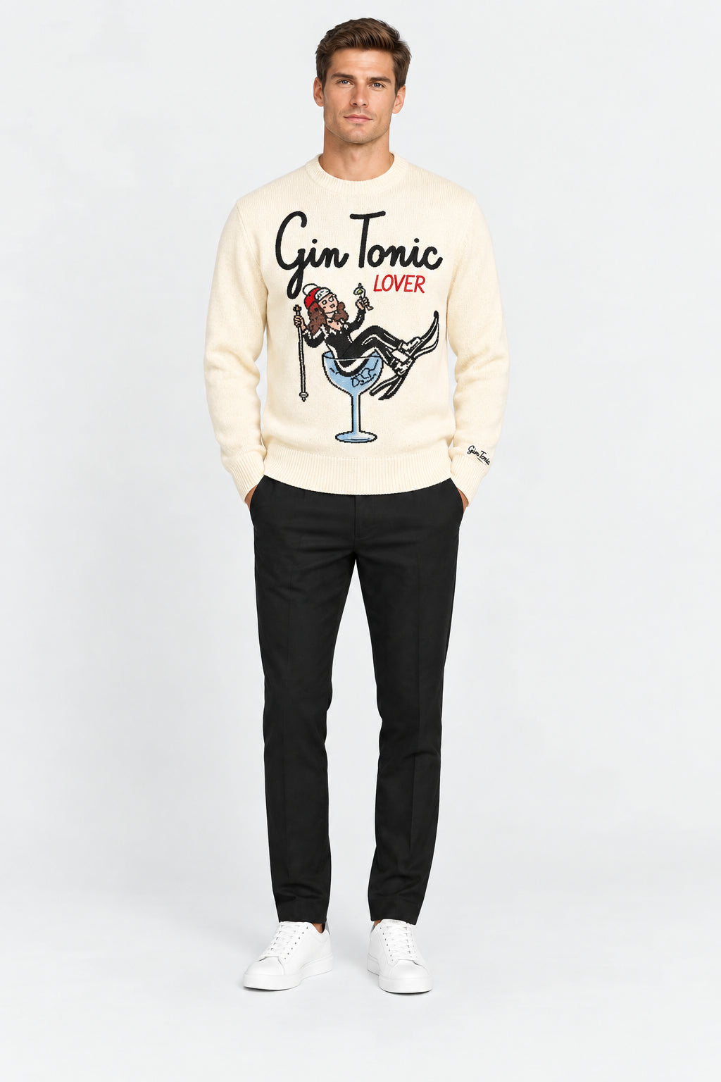 SAINT BARTH HERON HER0001 / 00508M SWEATER GIN GIRL GLASS 10 EMB by SAINT BARTH