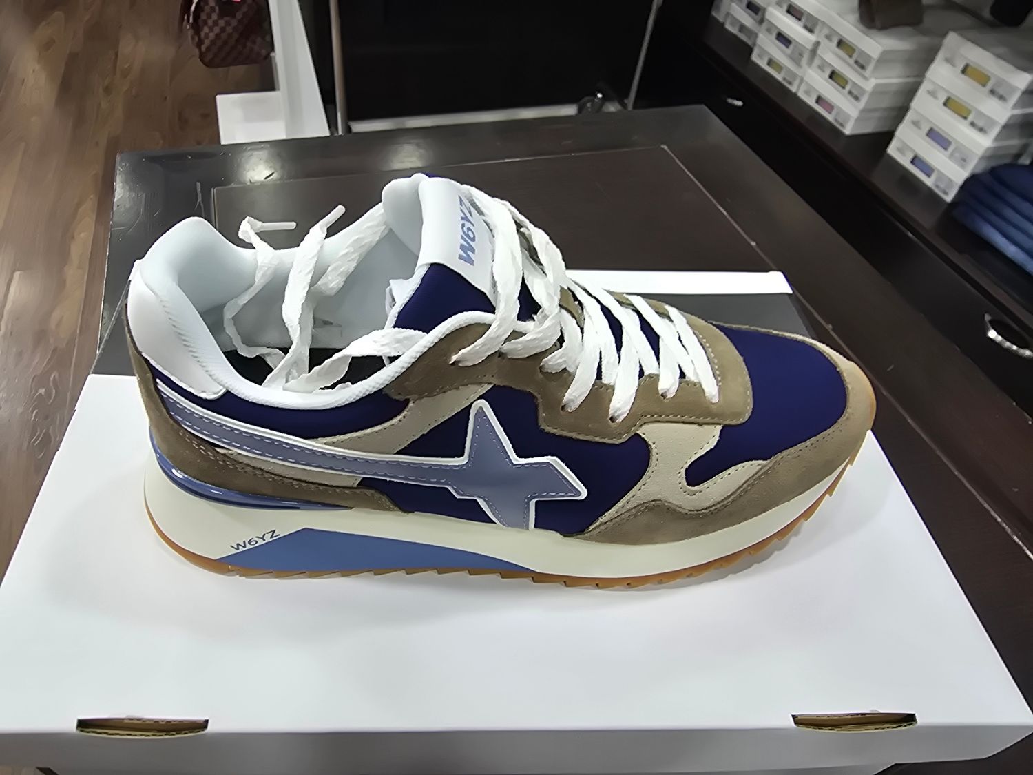 W6YZ YAK-M 1D24 SUEDE NYLON TRIANGLE SOLE - TORTORA NAVY - 43