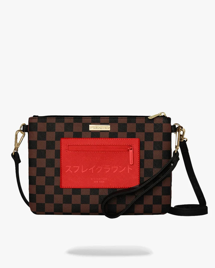 SPRAYGROUND B8900  CLUTCH RED REDEMPTION CROSSOVER CLUTCH
