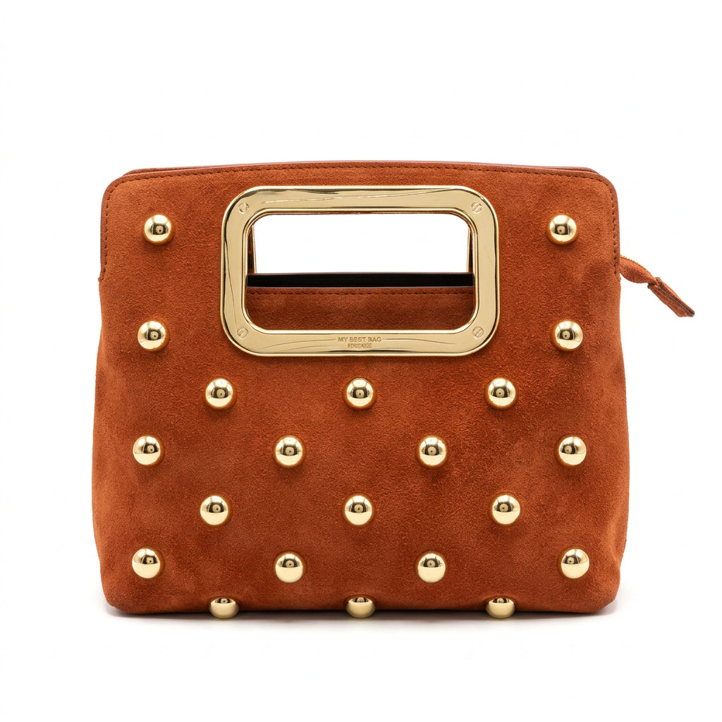 MY BEST BAG FIRENZE F2-MYB-3038S-S04 HAND BAG VIKTORIA SUEDE STUDS by MY BEST BAG FIRENZE
