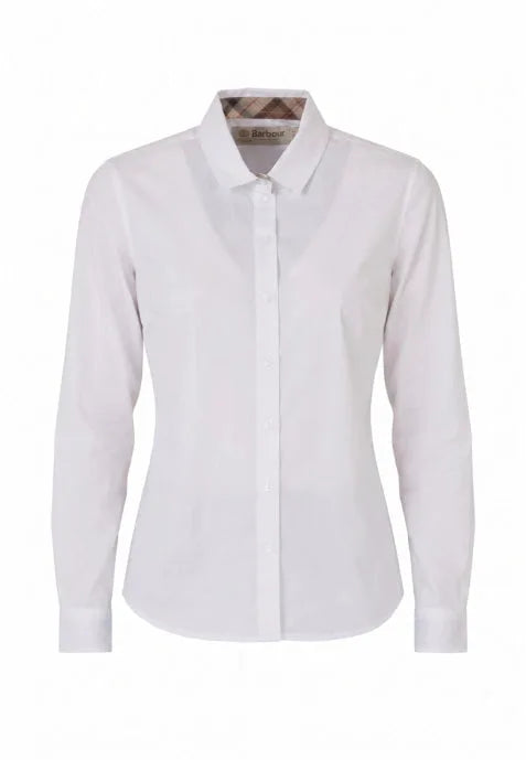 Barbour Derwent LSH1409 WH73 camicia donna - dettaglio tessuto e finiture