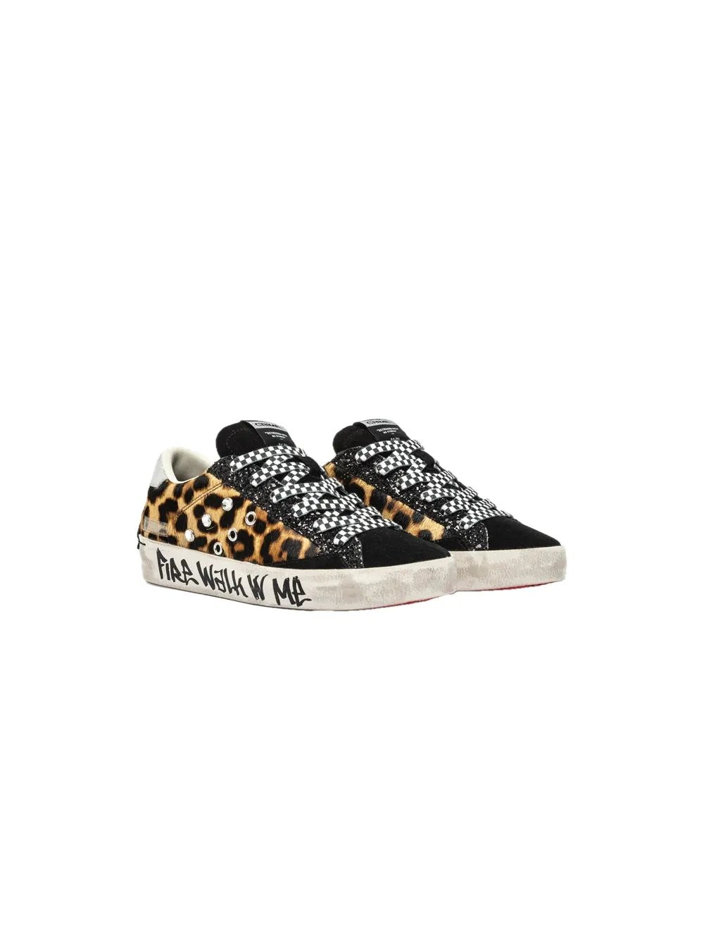 Sneakers Crime London Distressed Maculato 25007AA8.68 - Dettaglio laterale e texture animalier