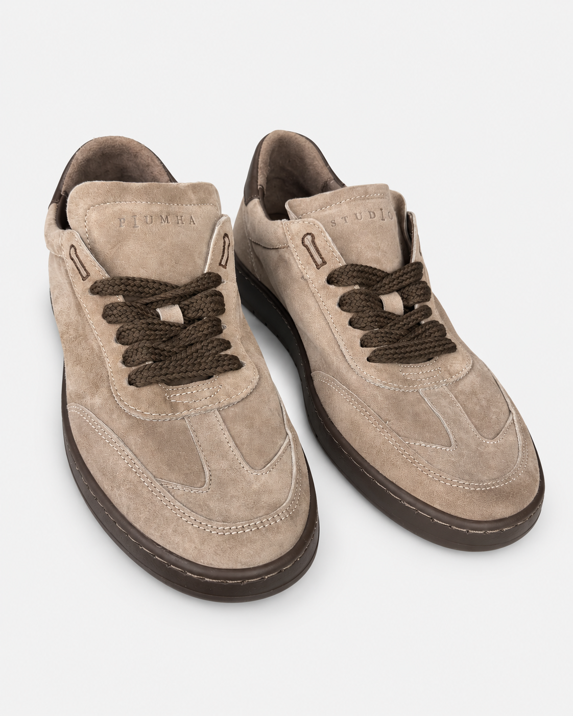 Sneaker Uomo PIUMHA PHU001 Taupe Marrone - Coppia di tre quarti