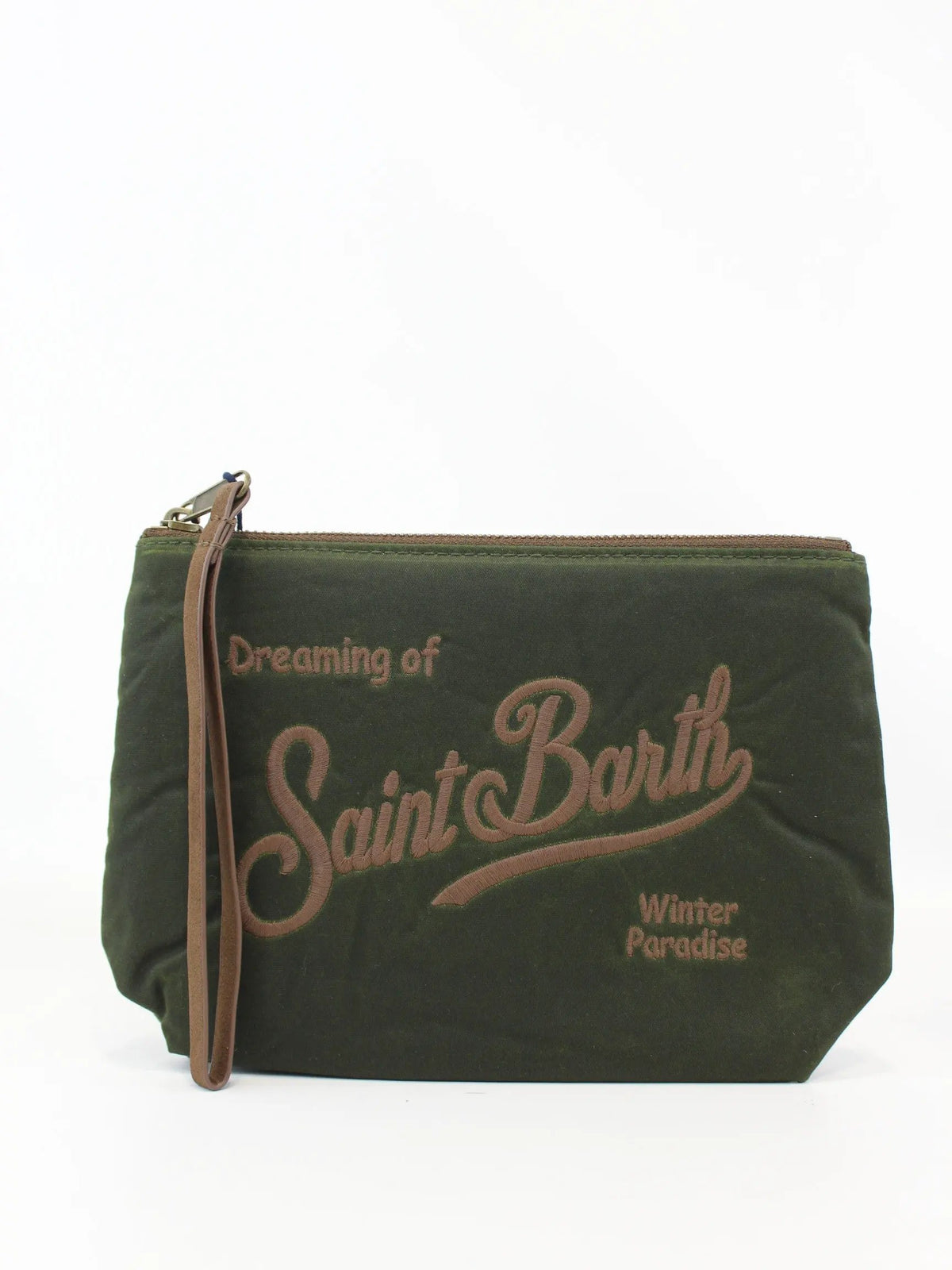 MC2 Saint Barth Clutch Aline Wax Verde 00131M - Dettaglio Retro