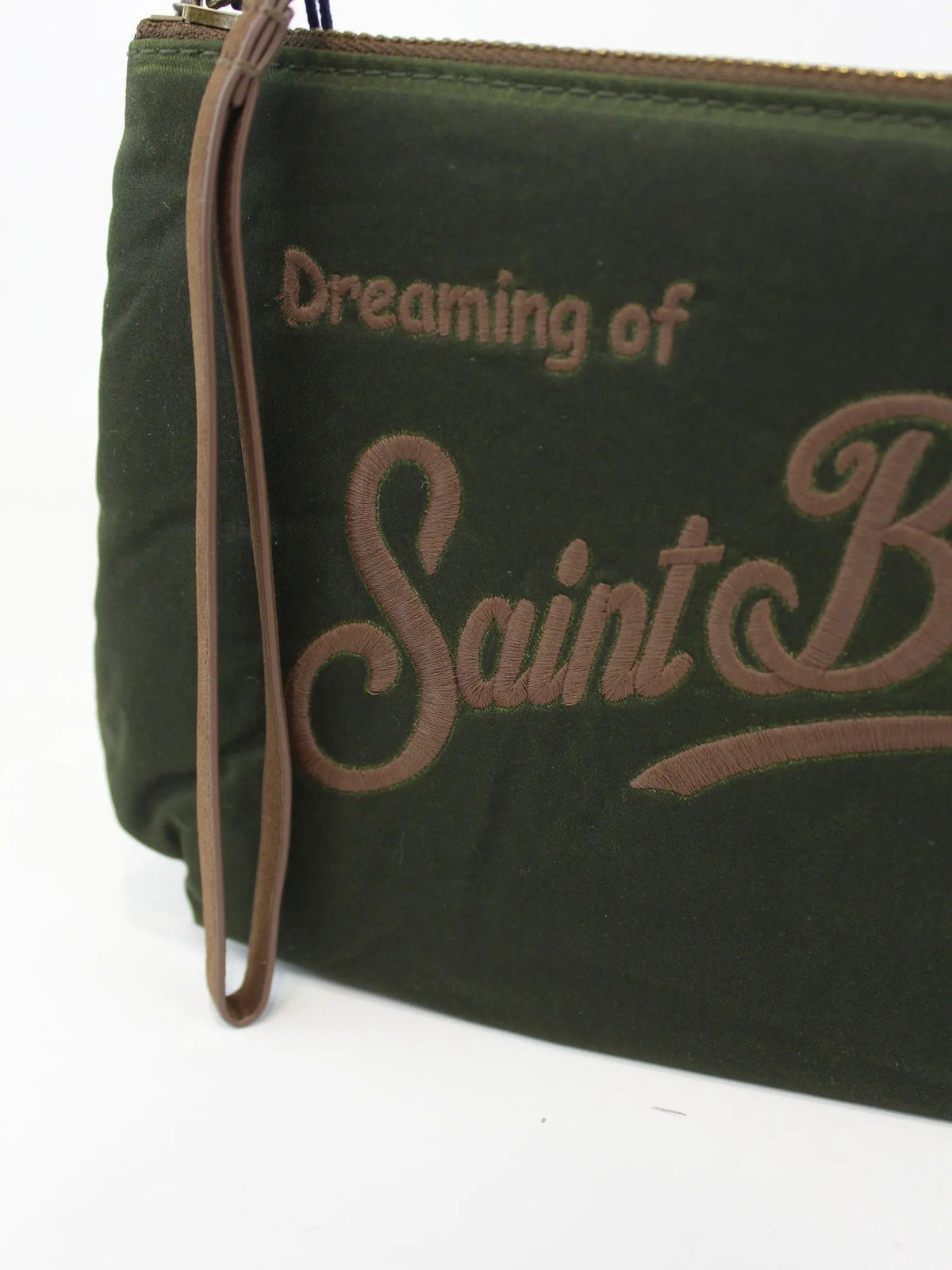 MC2 Saint Barth Clutch Aline Wax Verde 00131M - Vista Frontale