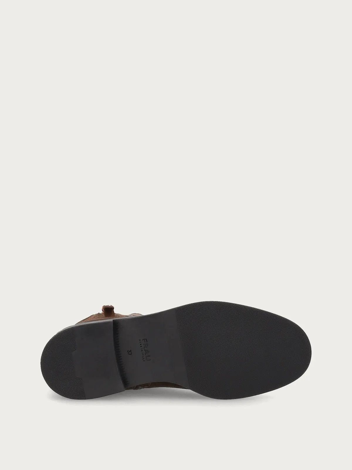 Stivaletti donna in pelle scamosciata marrone con zip - Cacao | FRAU A98C6 - Suola e battistrada