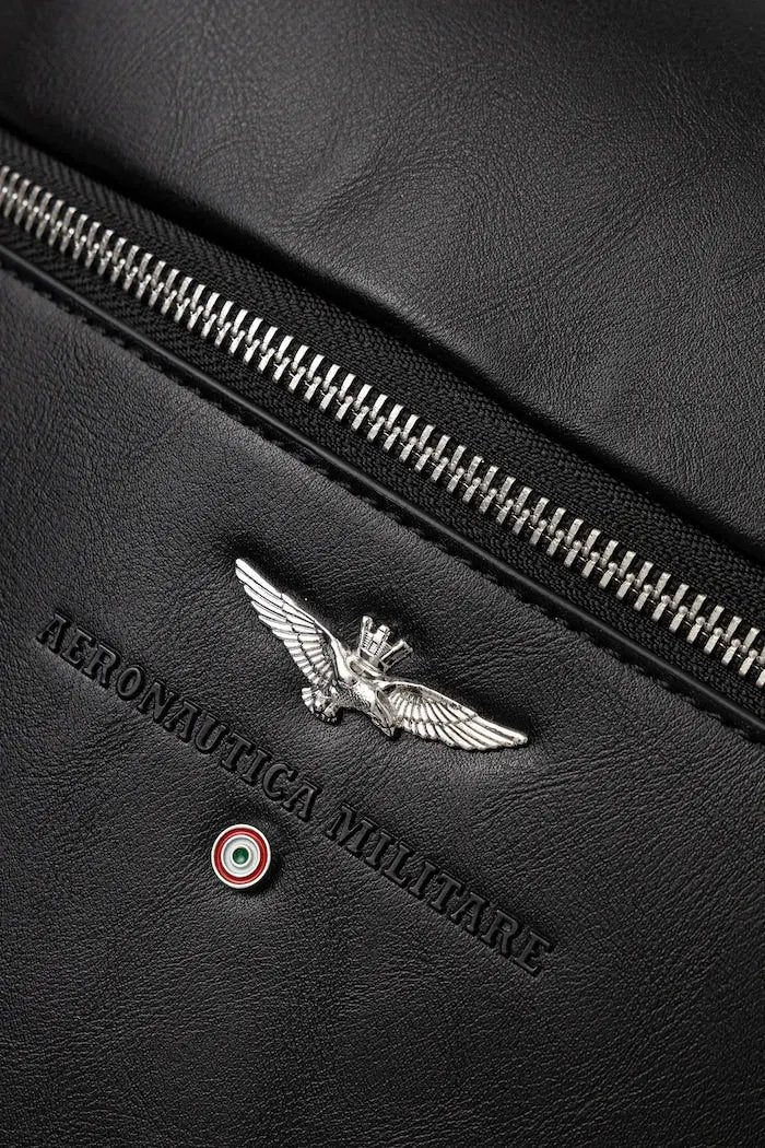 Zaino Aeronautica Militare nero AM564, dettaglio tasche