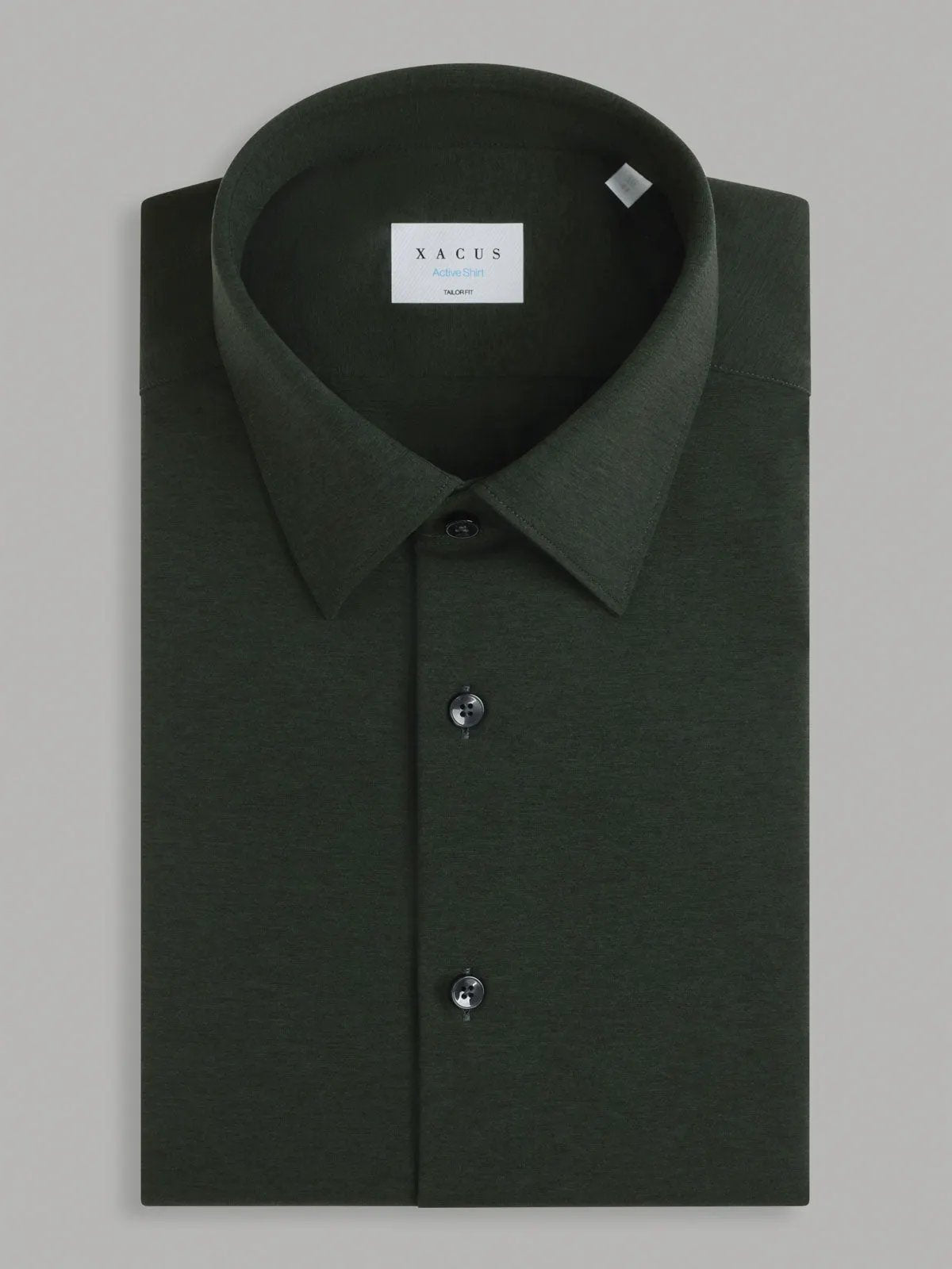 Camicia uomo Xacus Active verde scuro - vista frontale