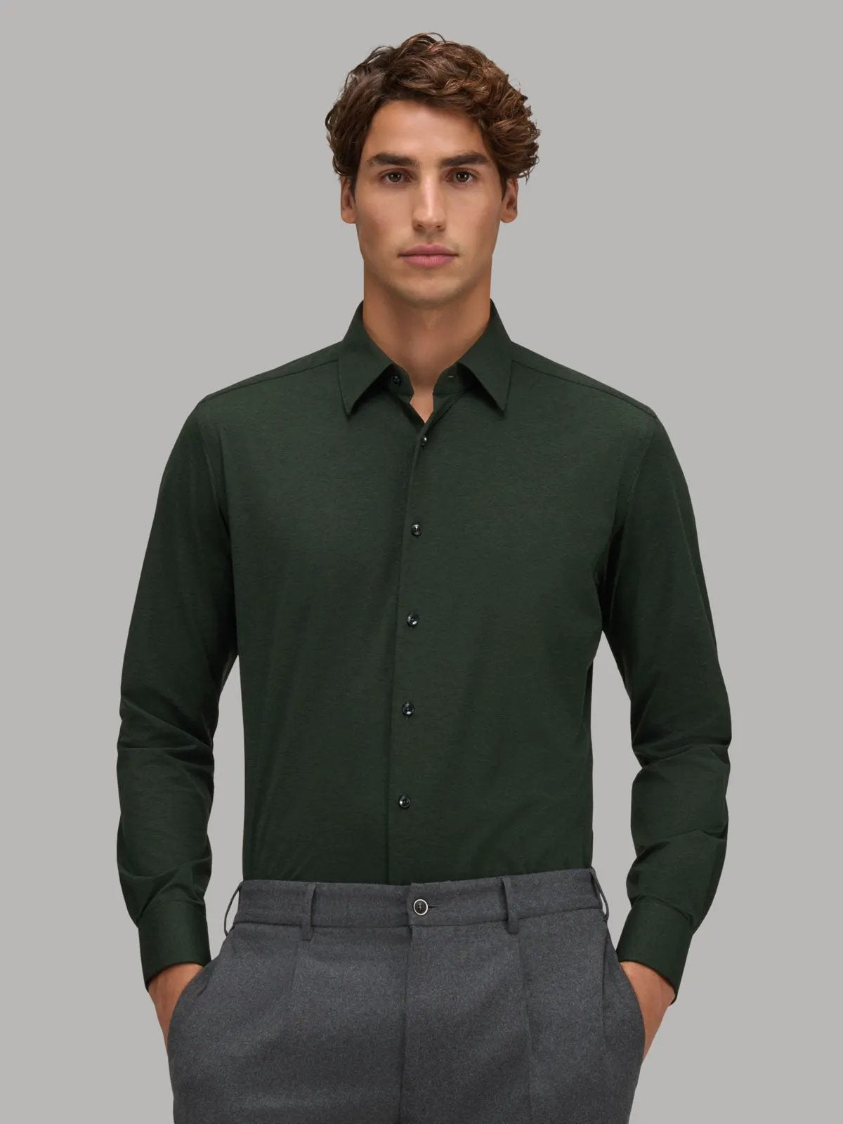 Camicia uomo Xacus Active verde scuro - vista posteriore