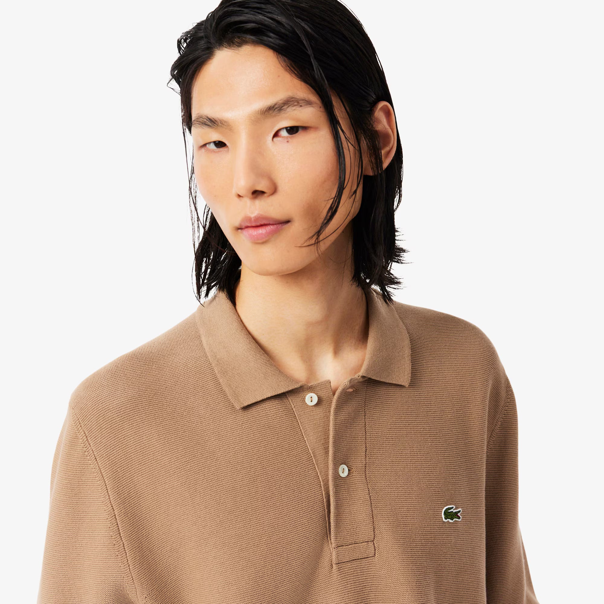 LACOSTE AH9904 SIX POLO Polo à manches longues coupe classique en maille